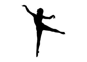 A graceful dancer captured in silhouette
