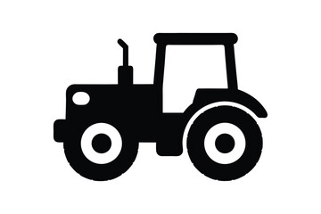 Silhouette vector illustration design of a toy tractor icon.eps
