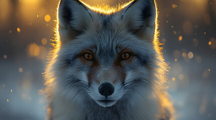 Fototapeta premium wolf in the snow