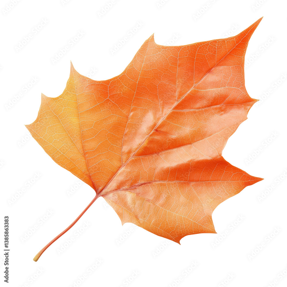 Poster close-up of a single green leaf with intricate veins and natural texture against a soft focus backgr
