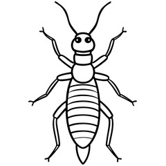Termite Outline Vector Illustration