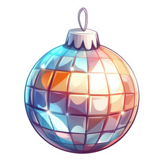 Fototapeta premium Sparkling disco ball ornament festive holiday cheer