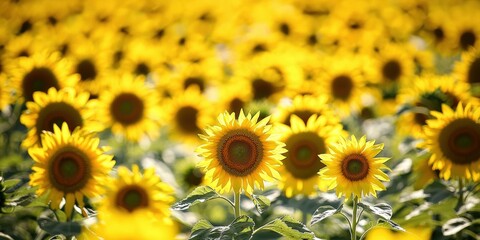 a field of sunflowers 