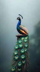 Majestic Peacock Perched
