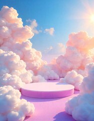 clouds pink stage