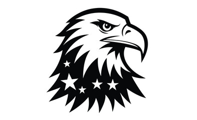 Obraz premium Eagle head isolated silhouette