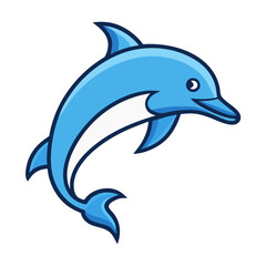 Obraz premium dolphin isolated on white background