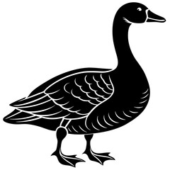 Graceful Goose Silhouette Vector for Nature and Wildlife Designs
