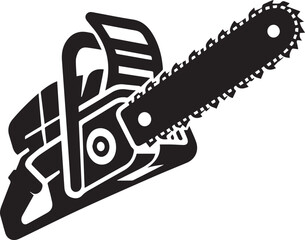 black and white chainsaw