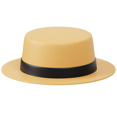 Straw Hat 3D Icon Illustration 