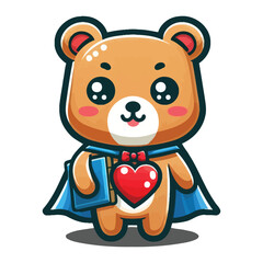 smile bear cute mascot vector illustration