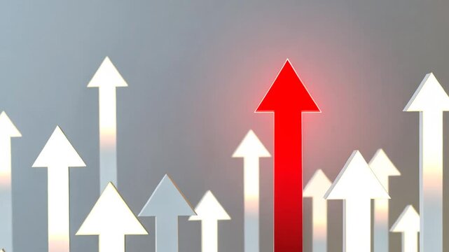 Pfeile zeigen wirtschaftliches Wachstum an