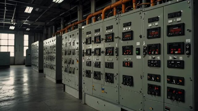 A Heavy Duty Electric Control Panel. Generative AI