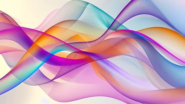Flie&szlig;ende Pastelllinien auf hellem Hintergrund