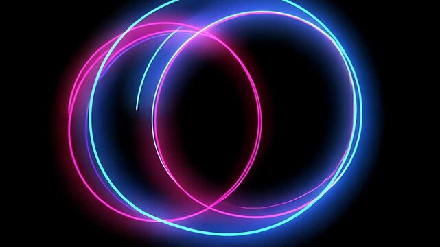 Zweifarbige Lichtkreise in Bewegung