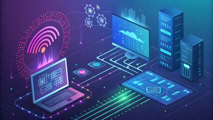 abstract futuristic internet high technology