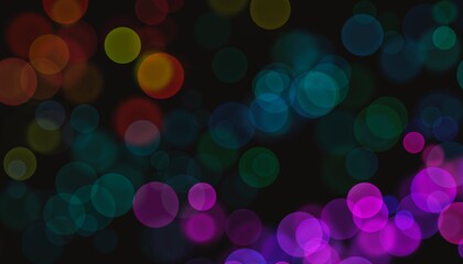 abstract bokeh unfocused background with light bulb bubbles, Abstract bokeh defocus glitter blur background