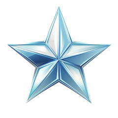 Obraz premium Sparkling icy blue star shining bright a symbol of achievement and success