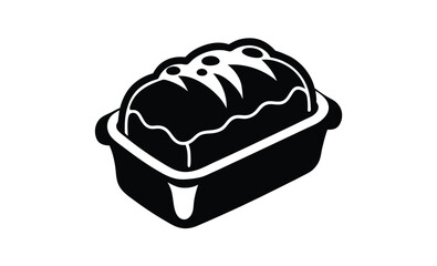 Meatloaf illustration icon silhouette