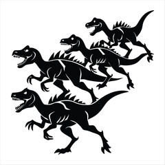 dinosaur silhouette vector style