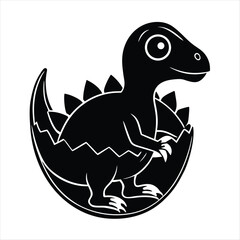 dinosaur silhouette vector style