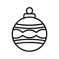 Christmas ornament vector icon festive holiday decoration for christmas tree design isolated object char