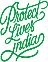 Fototapeta premium Protect Lives India.