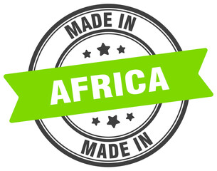 Made in Africa round sign. Made in Africa stamp.