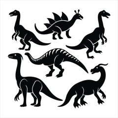 dinosaur silhouette vector style