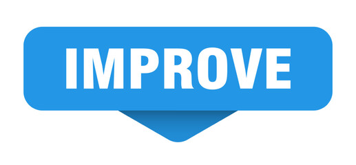 improve sticker. improve sign on transparent background