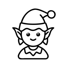 Cute christmas elf vector art for holiday designs and christmas illustrations and christmas themed projects
