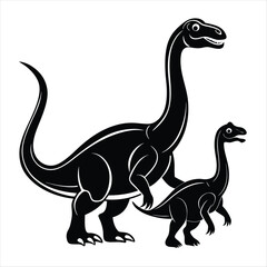 dinosaur silhouette vector style