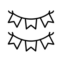 Downloadable party bunting banner svg for birthday celebrations and event decorations vector graphic design