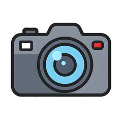 Mirrorless photo camera vector icon