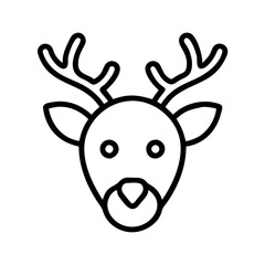 Download christmas reindeer head vector icon illustration for holiday design and decoration use now  chr