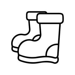 Illustration of winter boots footwear for cold weather protection and fashion accessory icon vector design