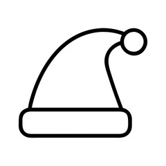 Santa hat christmas hat vector icon illustration holiday season celebration december festive merry christmas 