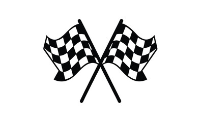 Fototapeta premium Nasar racing flag vector silhouette