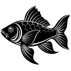 Fish Silhouette Vector Art for Aquatic and Marine Design Projects