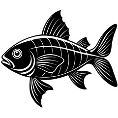 Fish Silhouette Vector Art for Aquatic and Marine Design Projects