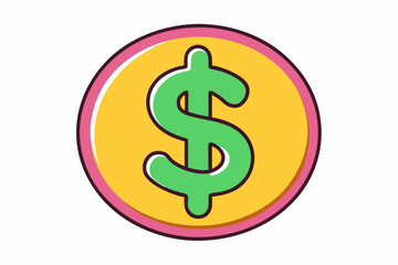 Obraz premium dollar symbol on green background