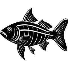 Fish Silhouette Vector Art for Aquatic and Marine Design Projects