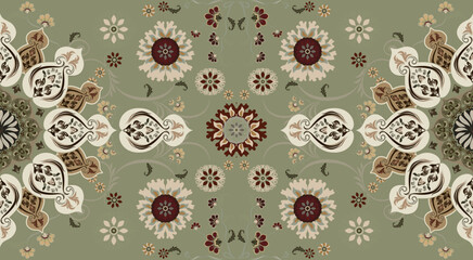 Motifs African boho paisley Floral Ikat pattern embroidery border. Ethnic ikat floral Ethnic Indian Pattern Ikat pattern Ethnic Pattern.Border indian floral Aztec embroidery border seamless patterns.