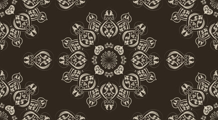 Motifs African boho paisley Floral Ikat pattern embroidery border. Ethnic ikat floral Ethnic Indian Pattern Ikat pattern Ethnic Pattern.Border indian floral Aztec embroidery border seamless patterns.	