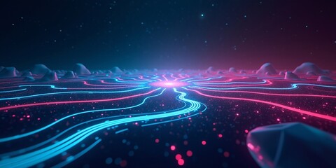 Data-Driven Future: Abstract Tech Background	
