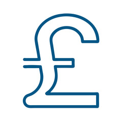 Obraz premium British pound currency icon in outline style