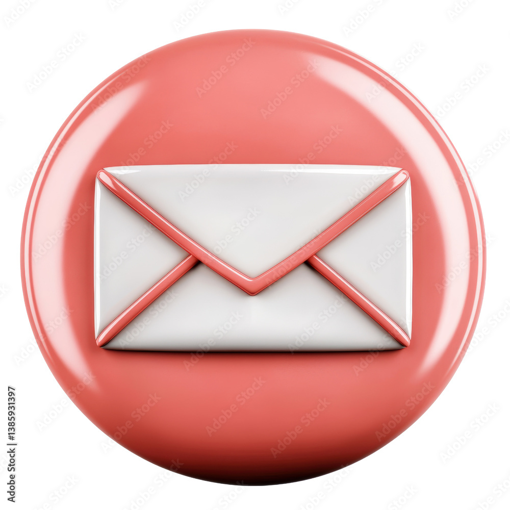 Poster stylish and classic email envelope depicting communication and correspondence in a modern digital ag