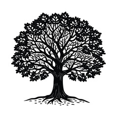 Obraz premium vector tree silhouette