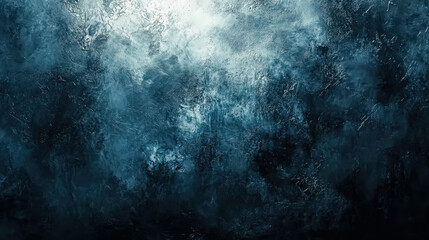 Fototapeta premium The sky is a deep blue color with white clouds scattered throughout. The background is a dark blue, giving the impression of a stormy or ominous atmosphere
