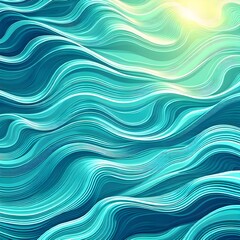 Fototapeta premium 초록색 3d 물결 green 3d wave